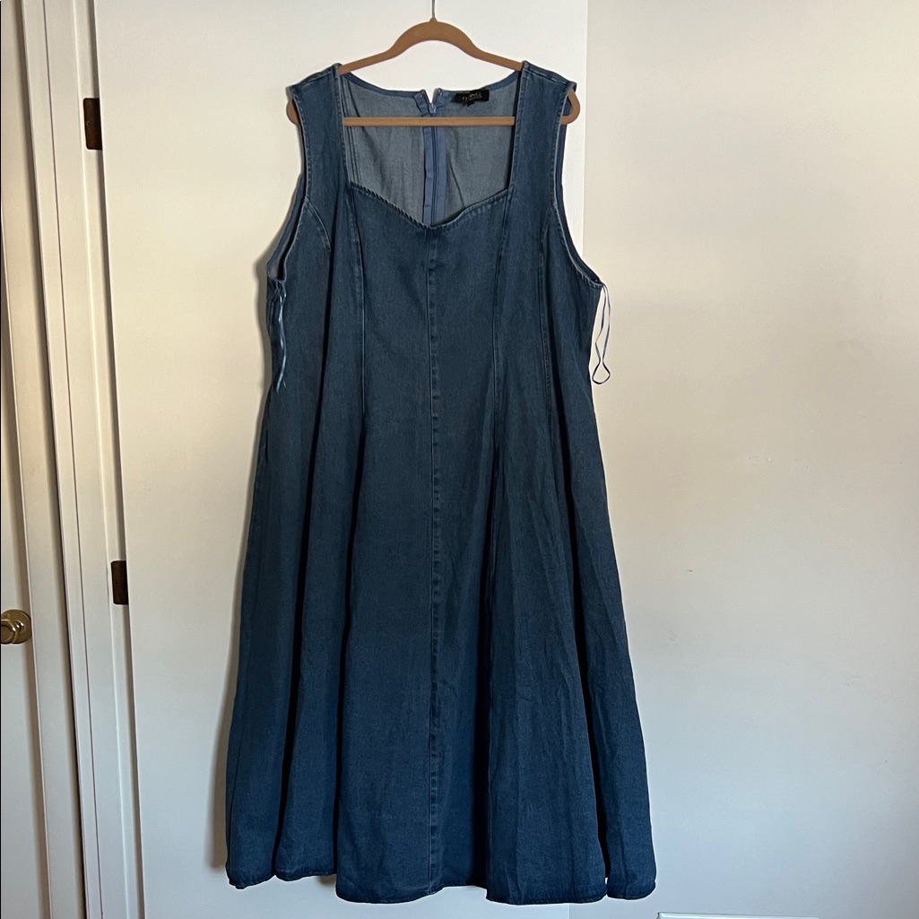 Brand New! Flying Tomato Indigo Sleeveless Midi Dress